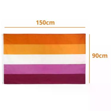 Imagem de Bandeira Lésbica Orgulho Lgbtqia+ 1,50m X 0,90m OPA - WCAN