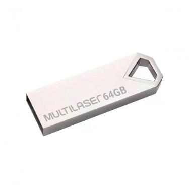 Imagem de Pen Drive Diamond 10MB-S PD852 64GB USB 2.0 Design Metálico Prata Multi