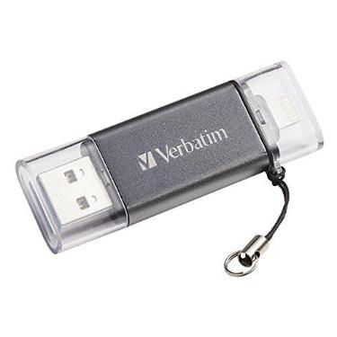 Imagem de Verbatim 64GB Store 'n' Go Dual USB 3.0 Flash Drive para dispositivos Apple Lightning - Grafite