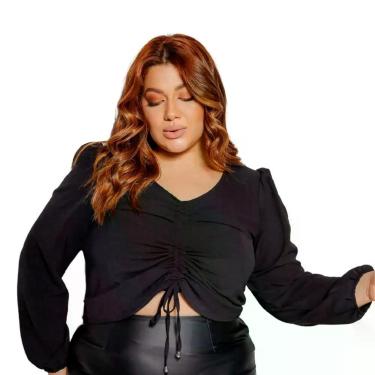 Imagem de Blusinhas Plus Size Feminina Ex, Gg, Xg Manga Longa  - Meg, Blusinha c