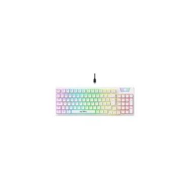 Imagem de Teclado Mecanico Gamer Force One Yari, RGB, Switchs Gateron Amarelo, Keycap Personalizável, Hotswap, Cabo Removível, Branco - FR.TC.YA.01