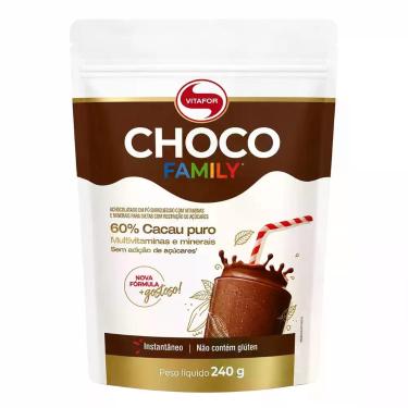 Imagem de Choco Family 60% Cacau Puro 240g Vitafor Sabor:Chocolate, Chocolate