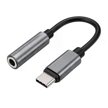 Imagem de Conversor Tipo C para P2 3,5mm MDM Compatível com Smartphone Tablet Chamadas de Áudio Preto 1 Unidade