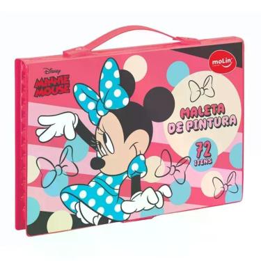Imagem de Estojo Maleta De Pintura Infantil Minnie 72 Peças 22335 Rosa - Molin