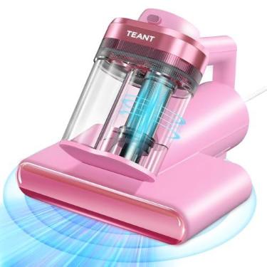 Imagem de Aspirador de colchão com luz UV-C de 253,7 nm, sucção forte de 600 W e 16 Kpa, 33000 RPM/min, filtro HEPA, calor de 65 °C, ultrassônico e ânion para cama e animal de estimação (aspirador de colchão