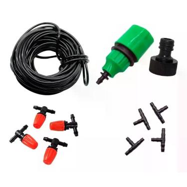 Imagem de Irrigador Automático Jardim 10 Bicos Com 15 Metros Completo - Nagura