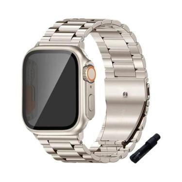 Imagem de Pulseira De Aço Inoxidável Para Apple Watch 45mm 41mm 40mm 44mm Bracel