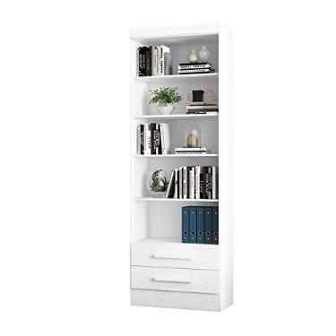 Imagem de Livreiro Multiuso Com 2 Gavetas Branco - QMovi
