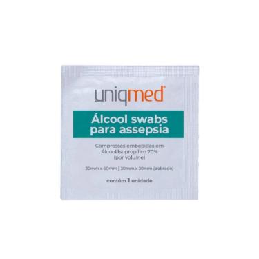 Imagem de Álcool swabs para assepsia (30x60mm) - 100 un/cx - uniqmed