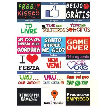 Imagem de Adesivo Plaquinhas De Festas - 18 Unidades