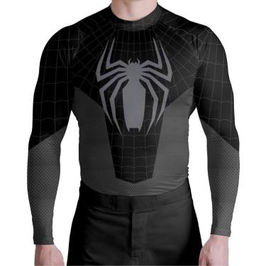 Imagem de Camiseta Compressão Surf Black Spider Atlética, P, Preto