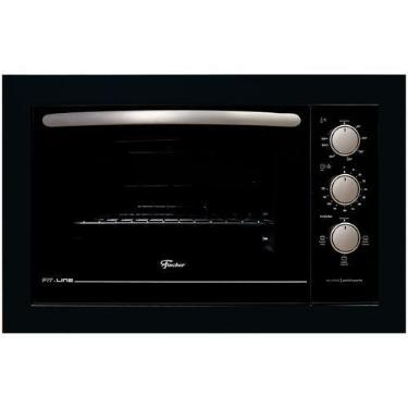 Imagem de Forno Elétrico de Embutir Fischer Fit Line 48L Preto, Preto, 110V