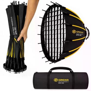Imagem de Softbox Parabolico Greika 90cm Encaixe Bowens Com Grid