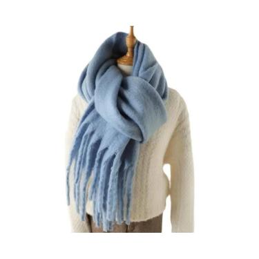 Imagem de Cachecol De Inverno Em Cashmere Para Homens E Mulheres, Cobertor Pashm