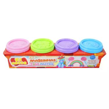 Imagem de Ki Massa - Kit com 4 Massinhas de 112g em Tons Pastéis - Sunny Brinque