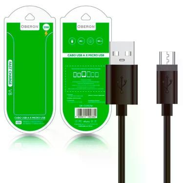 Imagem de Cabo Usb Micro Usb Para Celular Dados E Carga 1,8 Metros 25W - Oberon