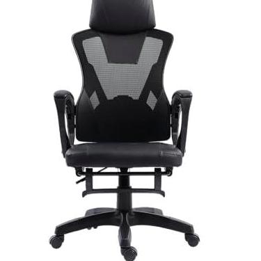 Imagem de Cadeira Office Presidente Supreme - Cadeira Ergonômica Reclinável - Até120kg, Giratória, Inclinação 12 graus, Encosto com Tela Mesh, Espuma Dupla, Rodas de Duplo Giro - Preta
