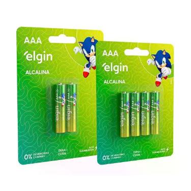 Imagem de PILHA ALCALINA AAA PALITO C/4 Elgin, 4