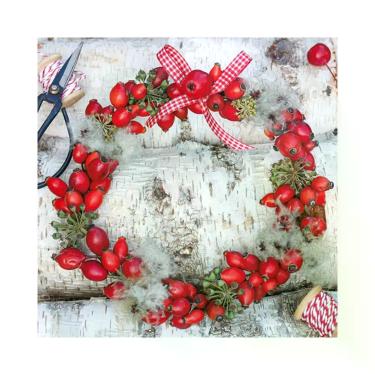 Imagem de Guardanapo de Papel Guirlanda Romã Natal Ti-flair 33x33cm