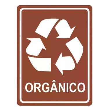 Imagem de Adesivo Lixo Orgânico 1 Unidade 20cmx15cm Cor Marrom