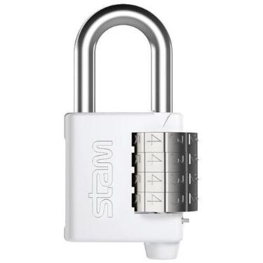Imagem de Cadeado Haste Curta 40 mm Branco Segredo  90505  - Stam