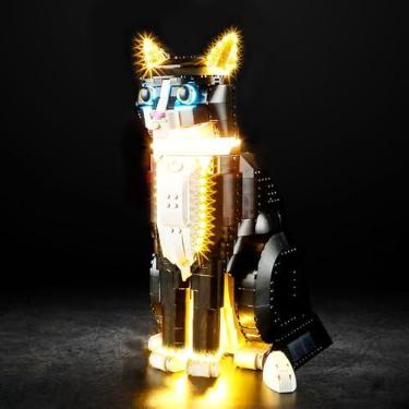 Imagem de Luz LED Vaodest para Lego 21349 Ideas, Gato de Smoking, Design e Configuração Compatíveis, Somente Luz de Leitura