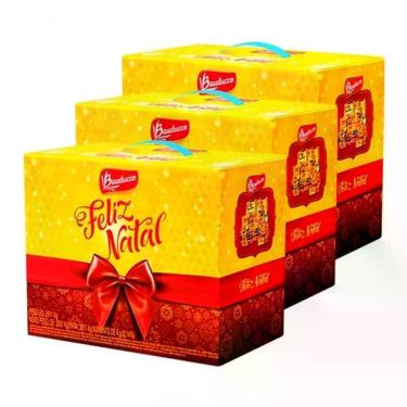 Imagem de Kit 24 Cesta De Natal Bauducco Grande 20 Itens Cada