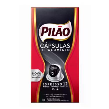 Imagem de Cápsulas de Café Espresso Pilão Compatível Nespresso 10 Unidades Inten