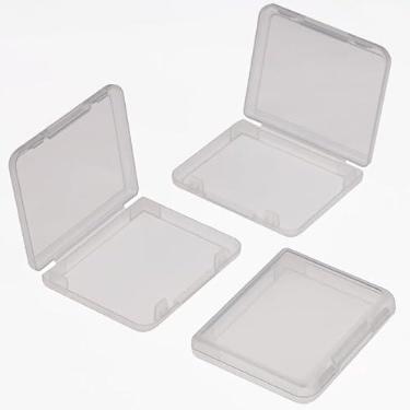 Imagem de Estojos de plástico transparente para armazenamento de itens pequenos, 6,3 x 5,3 x 1,1 cm (11 mm de espessura), versão grande | Pacote com 50