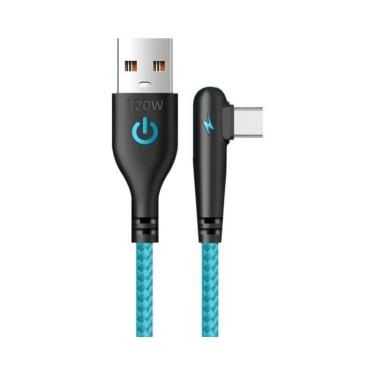 Imagem de Cabo USB Para Tipo-C De Carregamento Rápido 120W Com Conector Em Ângul