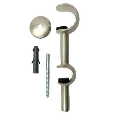 Imagem de Suporte Duplo Alumínio Para Varão De Cortina 28mm E 19mm Unitário Com 