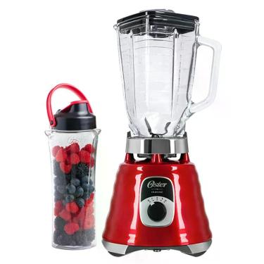 Imagem de Kit Liquidificador e Jarra Blend N Go Oster New Osterizer Vermelho Clássico BLST4126R 220V