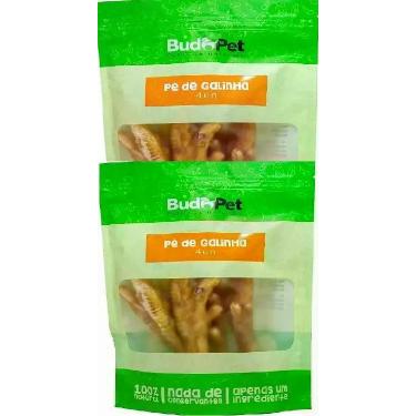 Imagem de Combo 2 Petisco Natural Pé de galinha 4 unidades - BudoPet