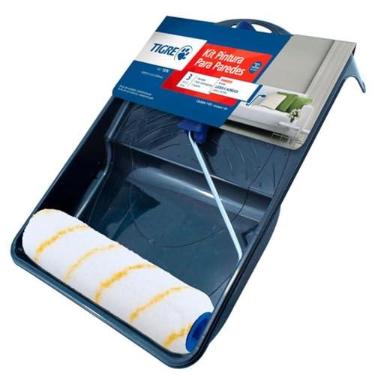 Imagem de Kit Pintura Para Paredes, Pinceis Tigre, Anti Respingo, 3 Peças