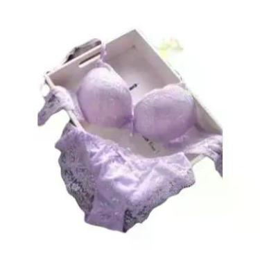 Imagem de Conjunto De Sutiã Sexy De Renda E Algodão Para Mulheres, Sutiã Push Up