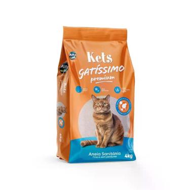 Imagem de Areia Higiênica Kets Gatíssimo Fina Sem Perfume para Gatos - ALFA PET