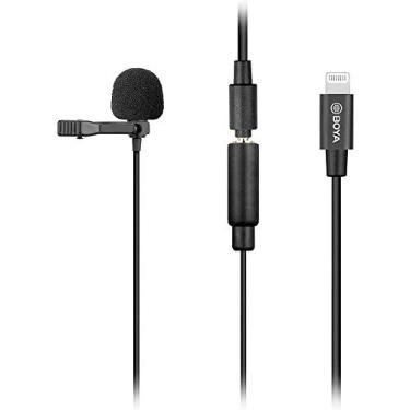 Imagem de B.oya By-M2 Microfone Lapela para Dispositivos Ios Ipad iPhone Certificação Mfi Microfone Condensador Padrão Polar Omnidirecional Conector Lightning Compatível com Ios 8.0 ou Posterior/No Brasil