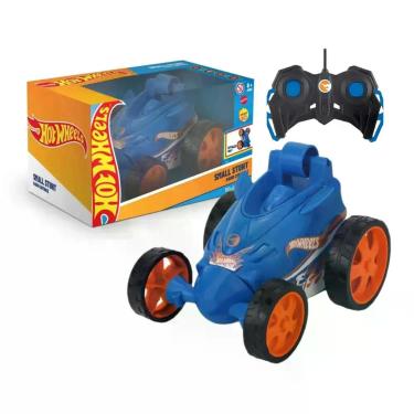 Imagem de Carrinho de Controle Remoto Hot Wheels 1:43 Azul com Luz Brinquedo Mul