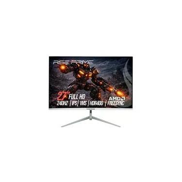 Imagem de Monitor Gamer Rise Mode Prime 27", Full HD, 240Hz, 1ms, IPS, FreeSync, HDR 400 HDMI e DisplayPort, Branco - RM-MOG-27F240FH-W