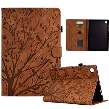 Imagem de Capa para tablet Capa vintage para tablet compatível com Samsung Galaxy Tab A9 Plus capa de 11 polegadas, couro PU premium, visualização em vários ângulos com 2 compartimentos para cartão de crédito E