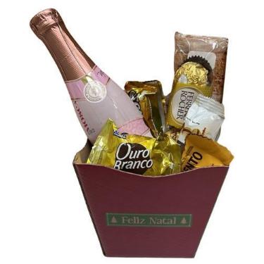 Imagem de Cesta de Natal Premium com Espumante Pronta Para Presentear - Ferrero 
