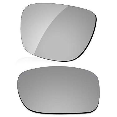 Imagem de LenzReborn Lente polarizada de reposição para óculos de sol RayBan Justin RB4165 54 mm/51 mm/55 mm, Cinza prateado - espelhado polarizado, One Size