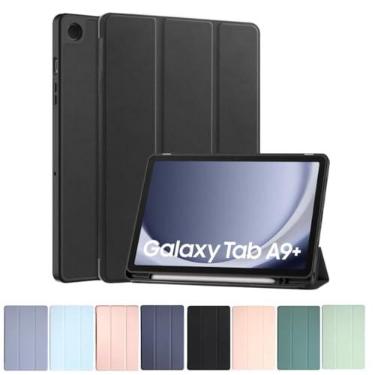 Imagem de Bluepink Capa para Samsung Galaxy Tab A9 Plus 11 Polegadas, Giratória 360° com Suporte para Caneta, Sleep Automático, Proteção Anti-Impacto (Vinho)