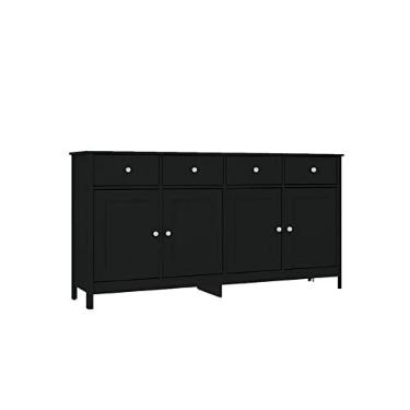 Imagem de Aparador Buffet Ditália 4 Portas 4 Gavetas R-626 Preto