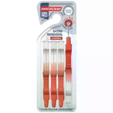 Imagem de Escova Interdental Cônica 0,5mm com Refil Higiene Bucal Cor:Vermelha -