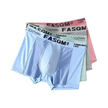 Imagem de Cuecas Boxer Masculinas plus Size L-6XL De Seda Gelada Em Malha Respir