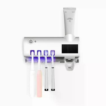 Imagem de Suporte para Escova de Dentes Utimix Esterilizador UV e Dispenser Automático de Creme Dental Esterilização UV Até 4