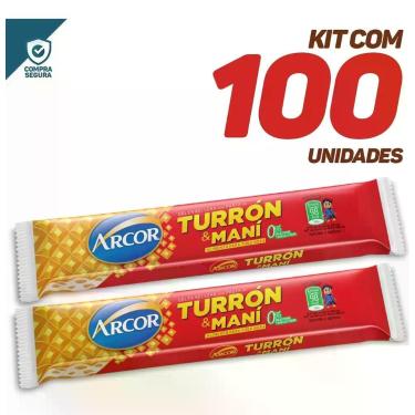 Imagem de Kit Com 100x Torrone Turron Y Mani Arcor 25g