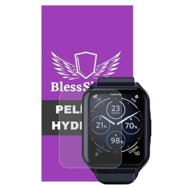 Imagem de Película Hydrogel para Moto Watch 70 - BlessShield - Cobertura Total (3 unidades)