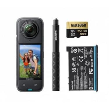 Imagem de Insta360 X4 Adventure Bundle - Câmara de ação impermeável 360 de 8 K, vídeo grande angular 4K, protetores de lentes removíveis, duração da bateria de 135 minutos, edição de AI, estabilização, para